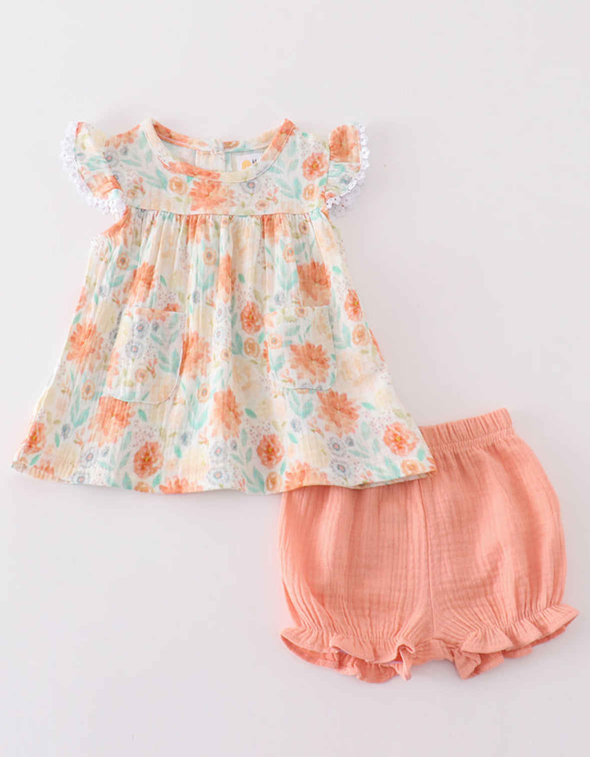 Floral Ruffle Baby Set