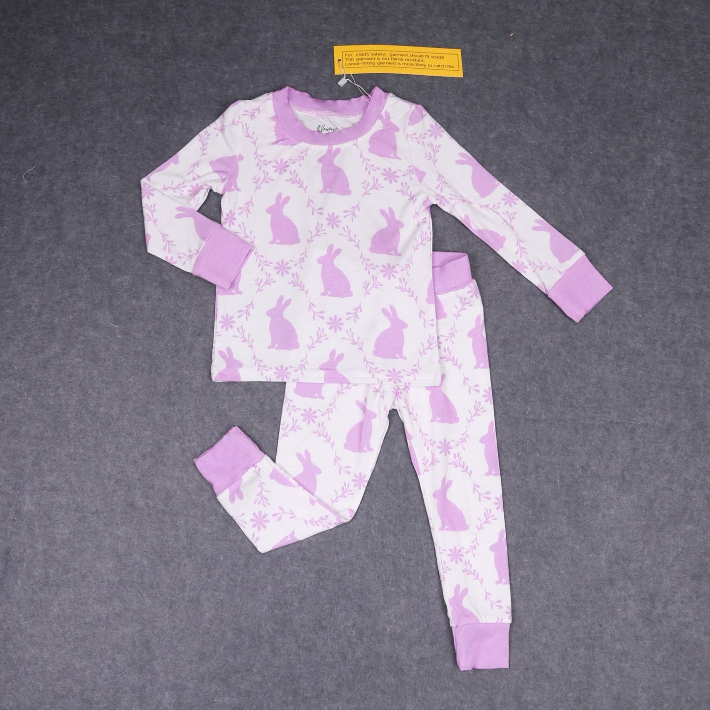 Pink Meadow Two Piece Bamboo Pajamas