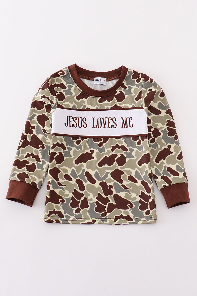 Camouflage "Jesus Loves Me" Shirt