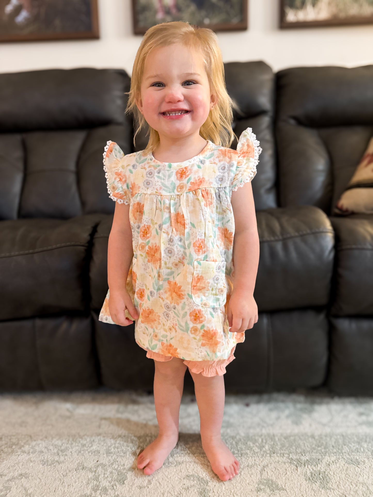Floral Ruffle Baby Set