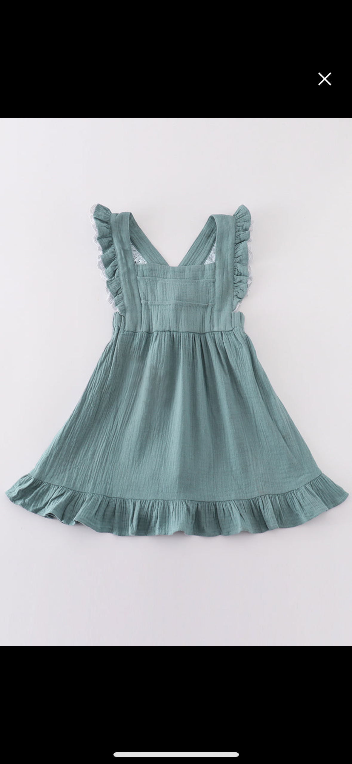 Blue Muslin Ruffle Dress