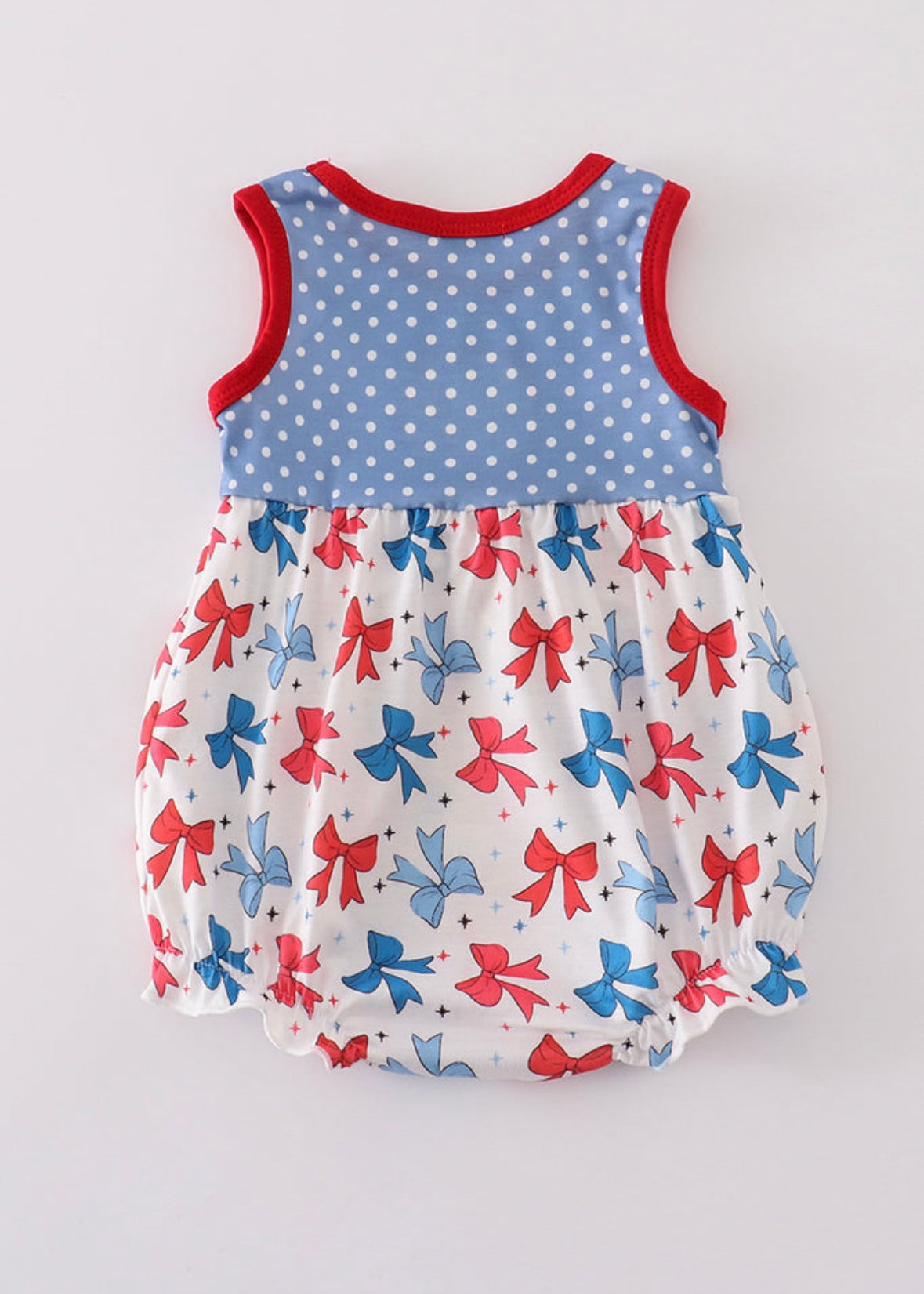 Bow Print Ruffle Bubble
