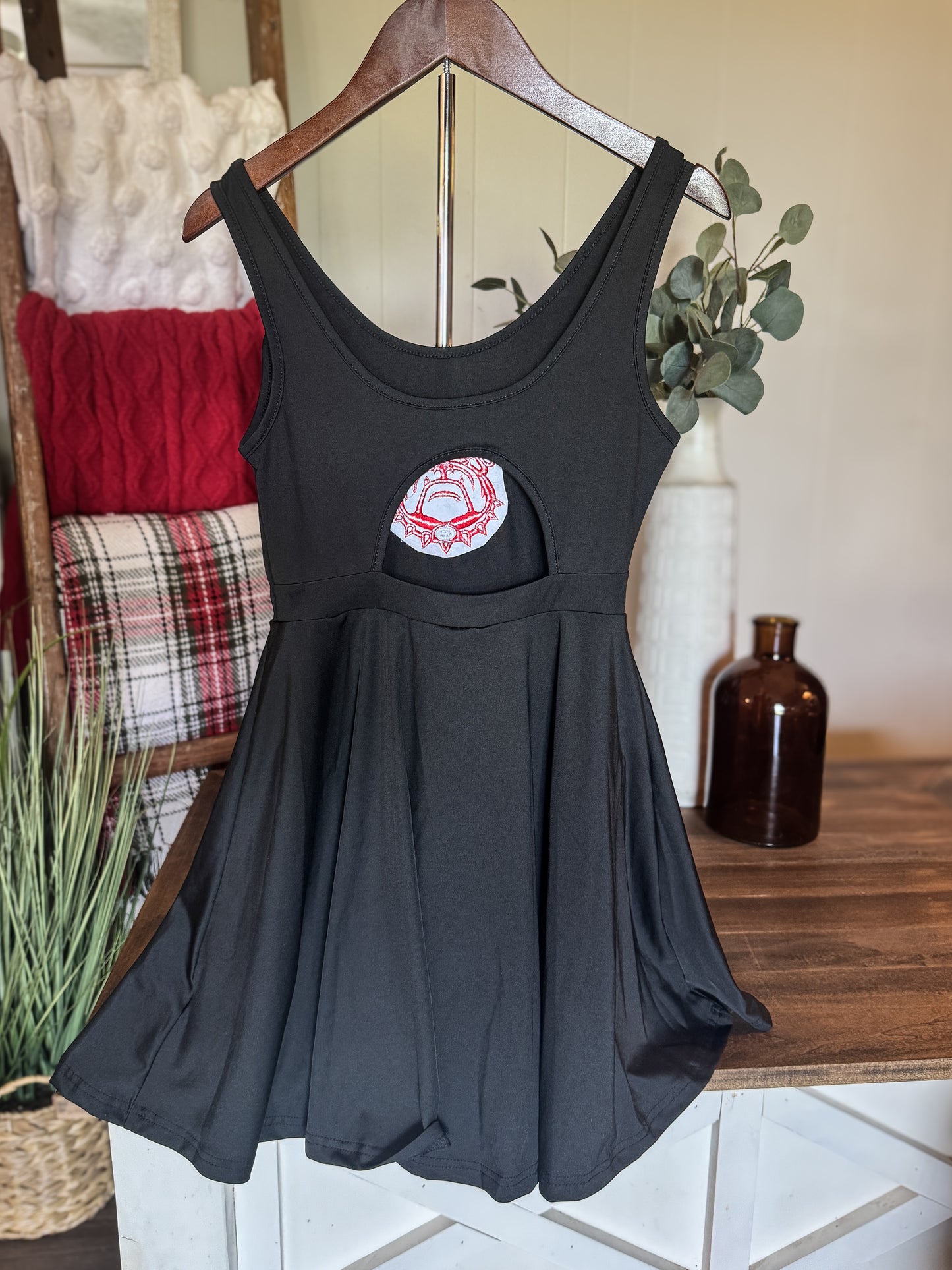 Game Day Twirl Red Bulldog Athletic Dress