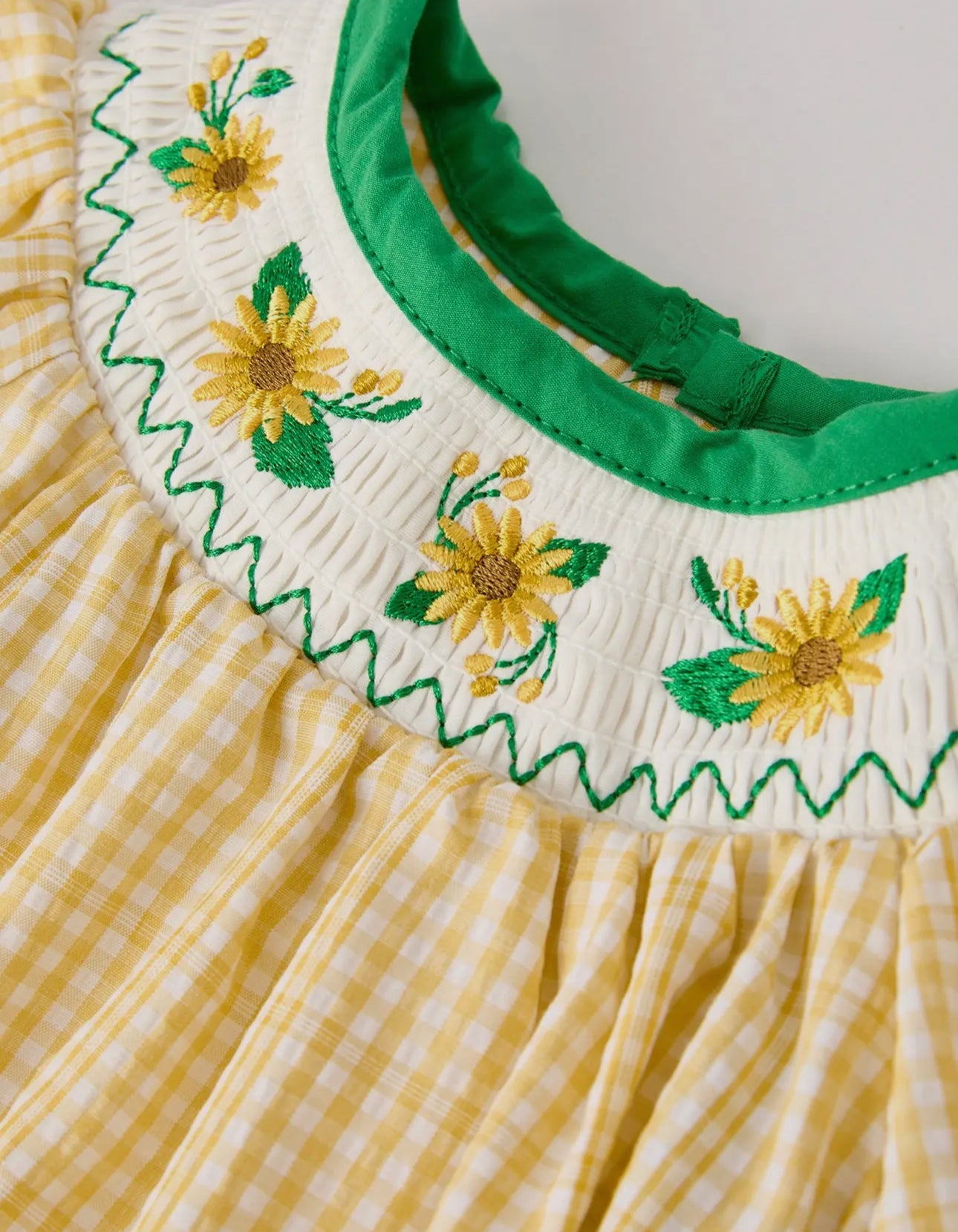Southern Sunflower Smocked Bubble