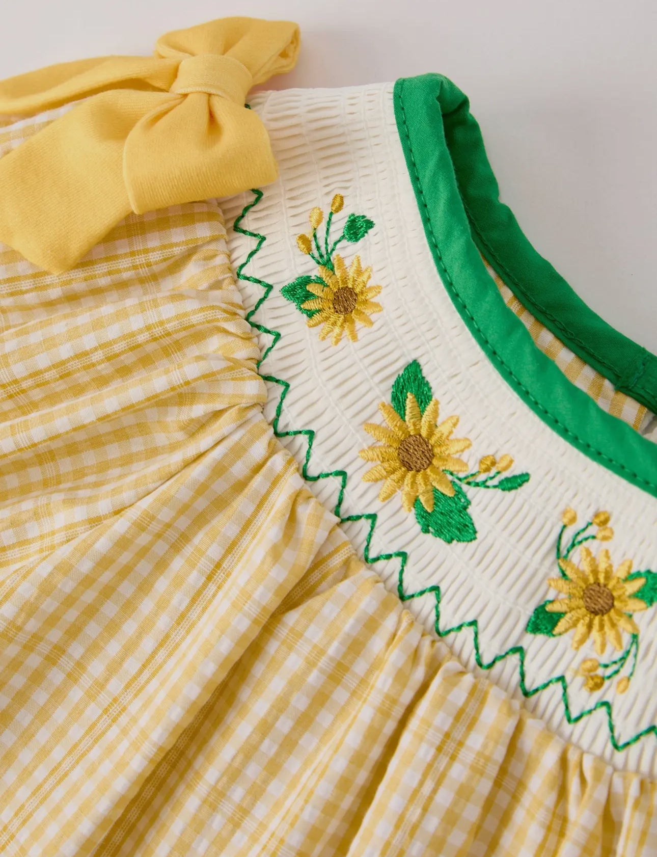 Southern Sunflower Smocked Dress