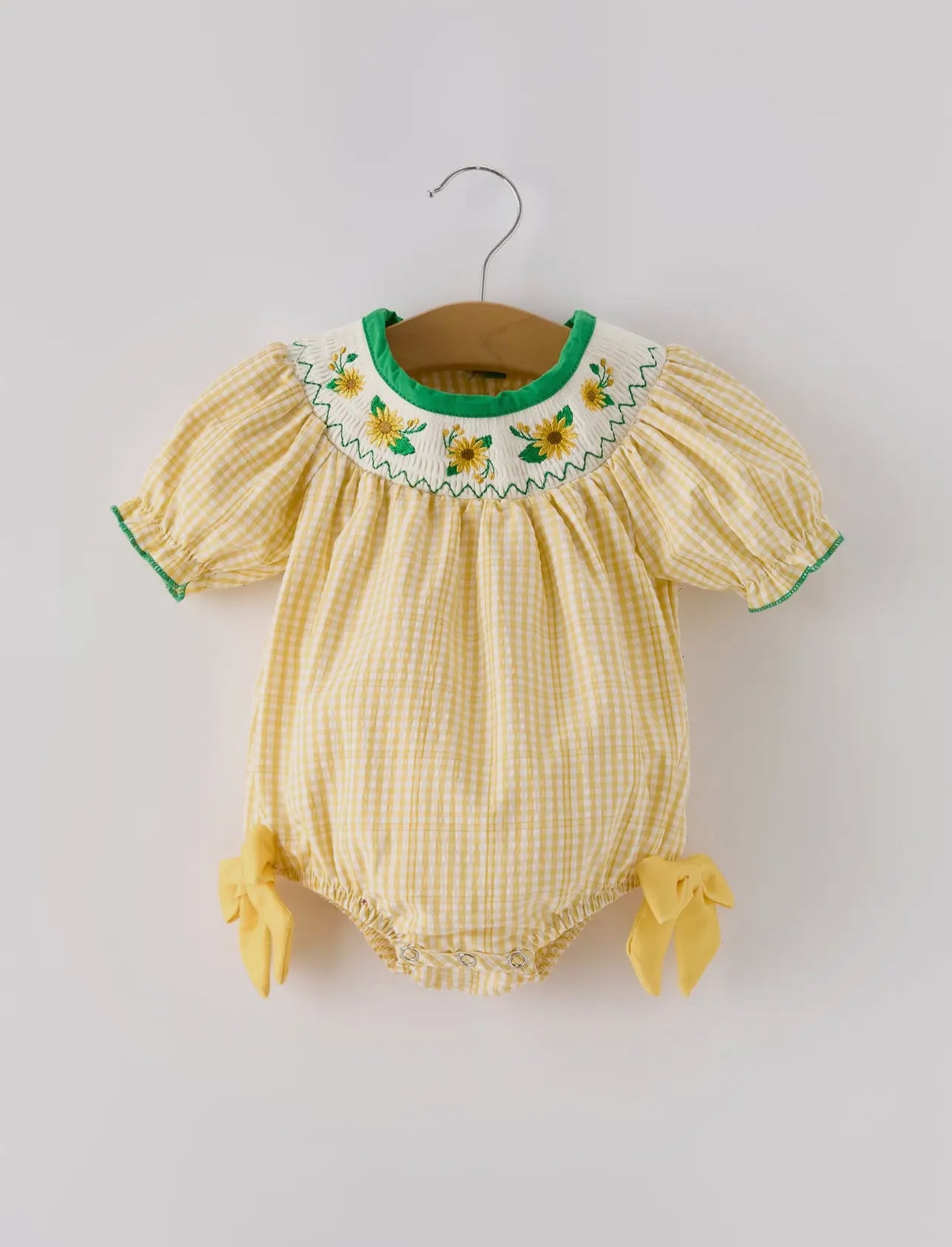 Southern Sunflower Smocked Bubble