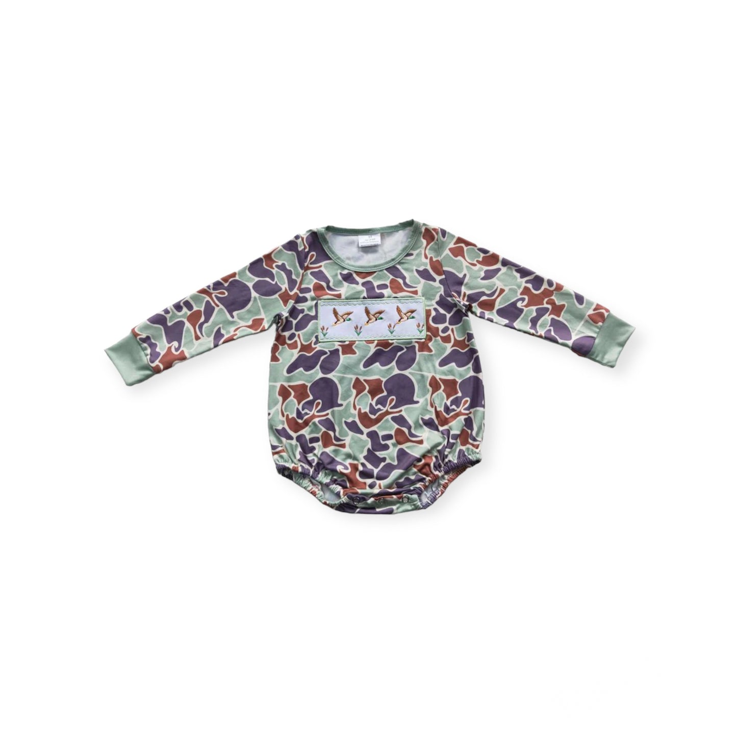 Camo Mallard Embroidery Boy Bubble Jr