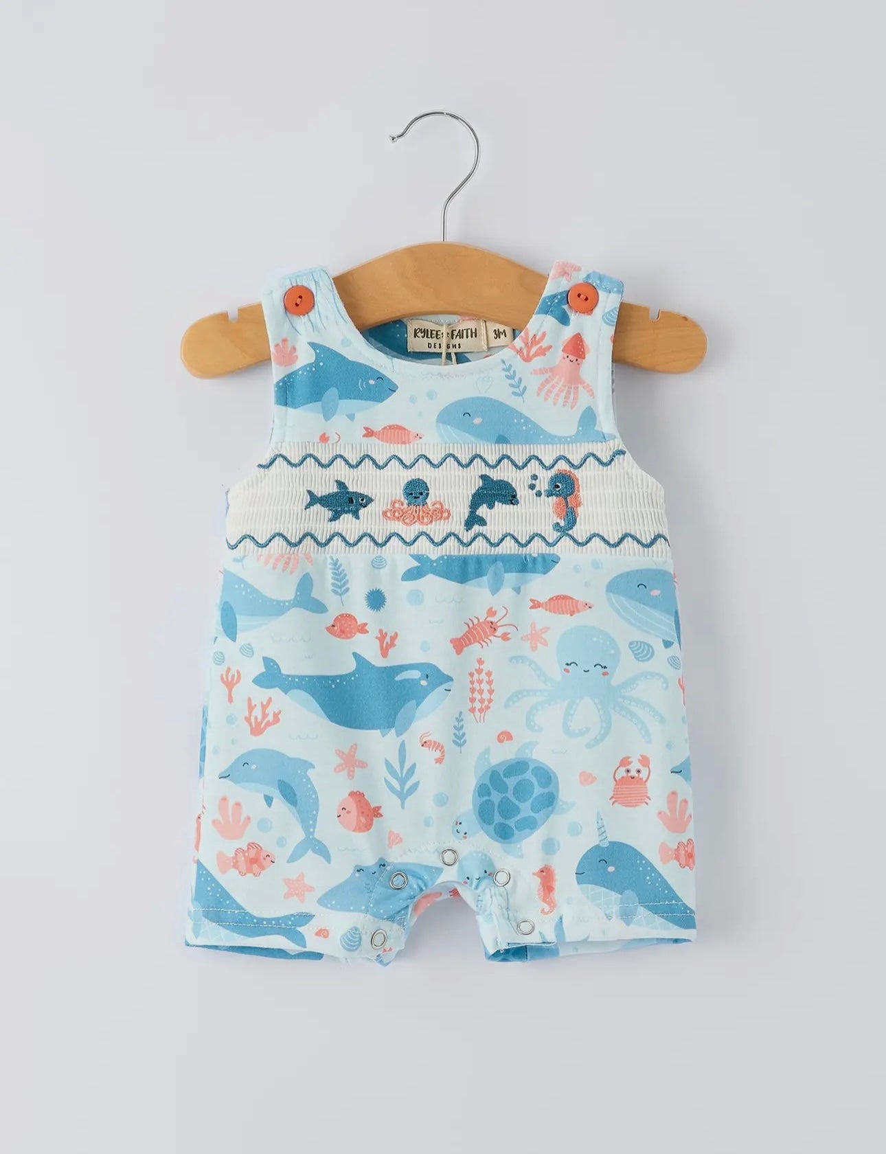 Under the Sea Embroidered Romper