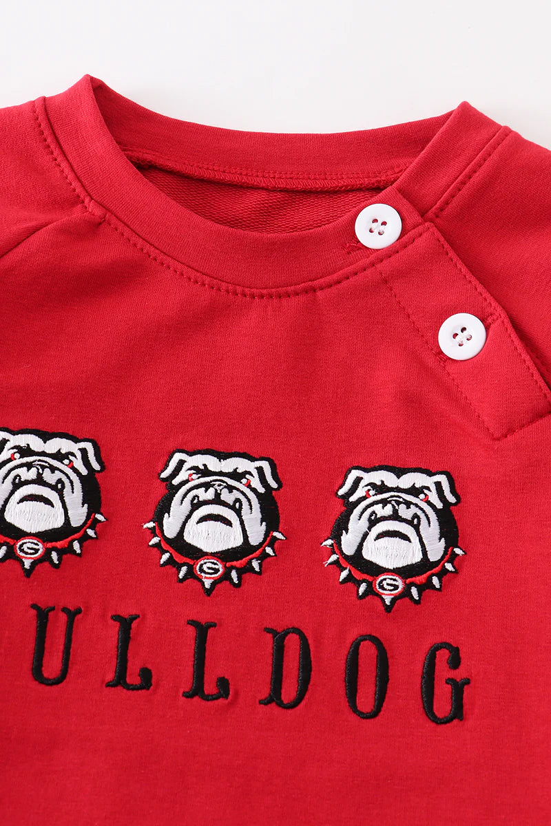 Bulldog Embroidery Boy Sweatshirt