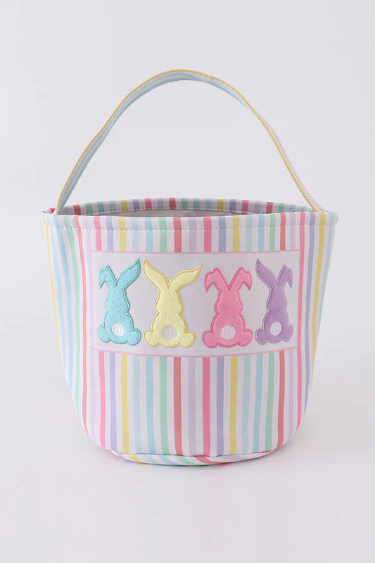 Easter Stripe Bunny Basket