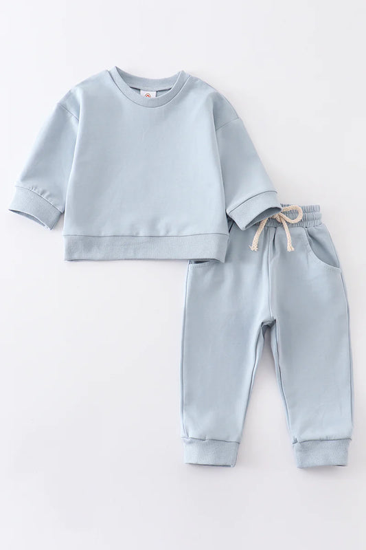 Blue Sweatshirt & Pants Set