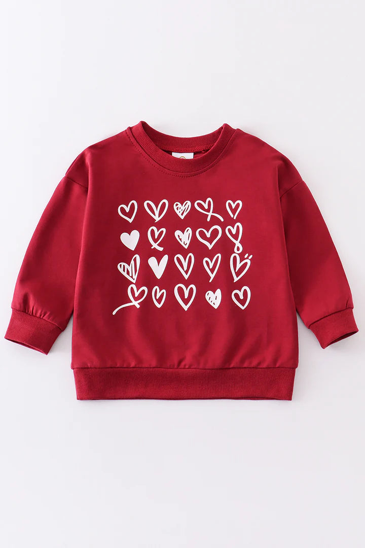 Red Heart Girl Sweatshirt