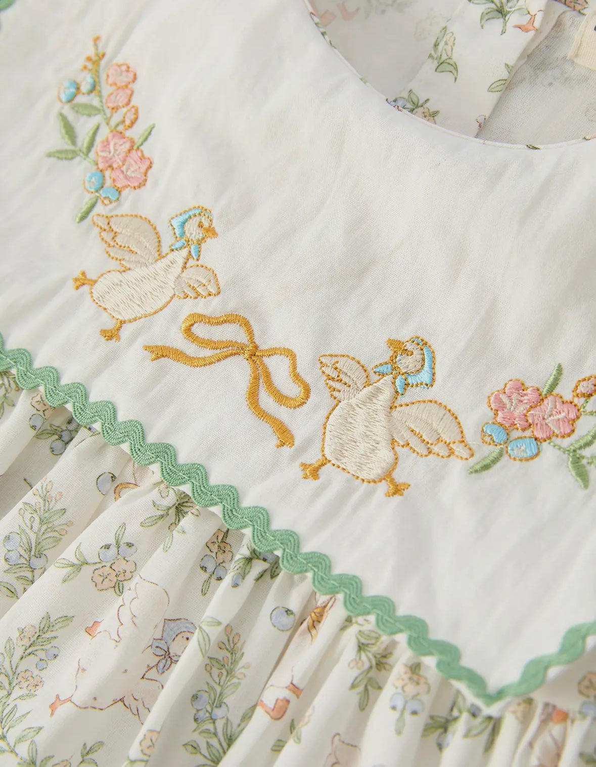 Vintage Floral Goose Dress