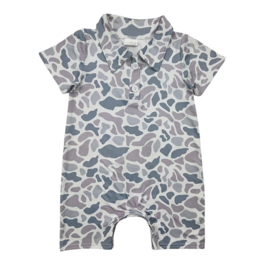 Grey Camo Romper