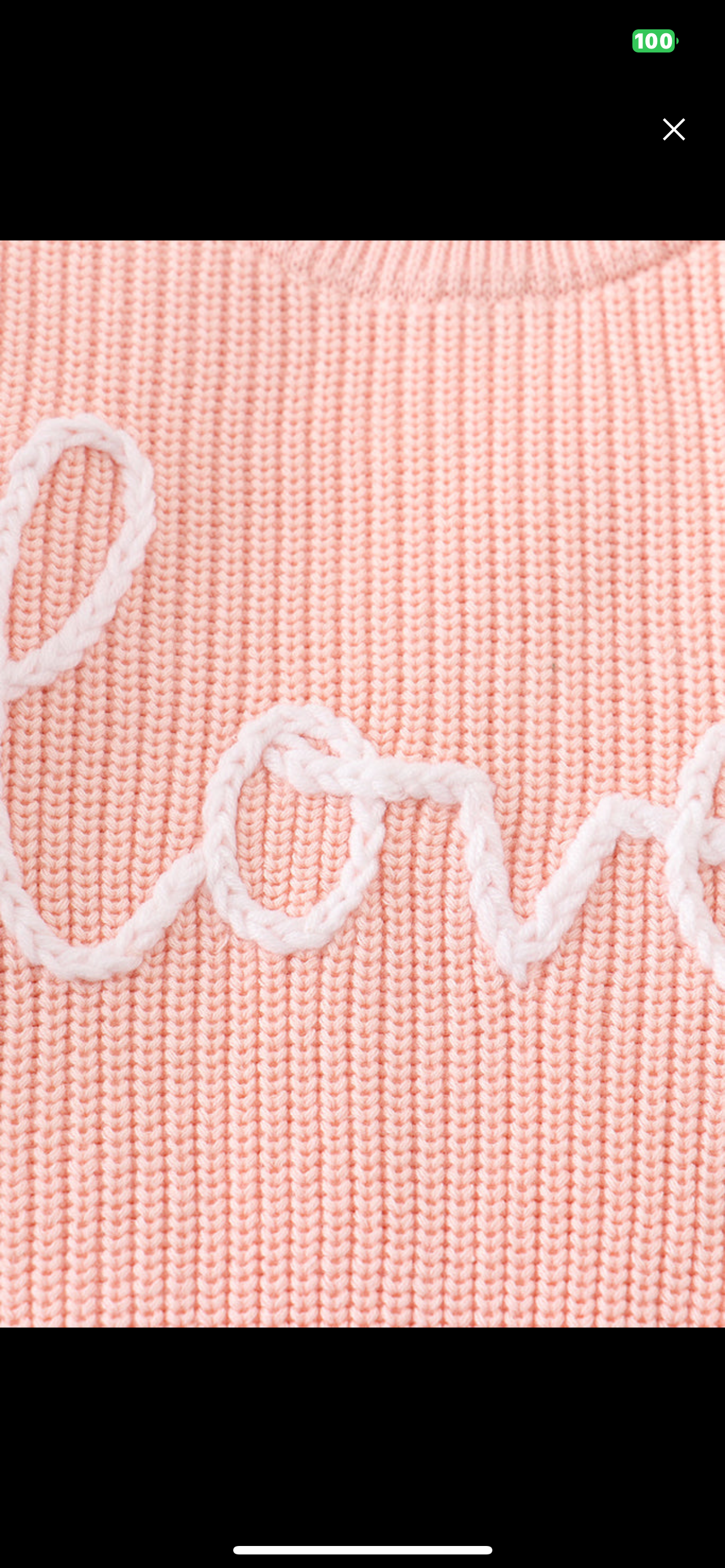 Embroidered LOVE Pink Sweater