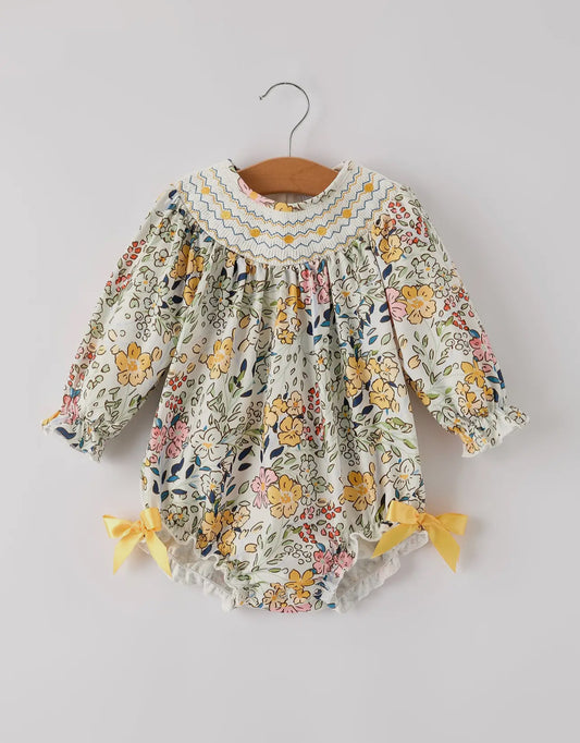 Wildflower Meadow Smocked Bubble