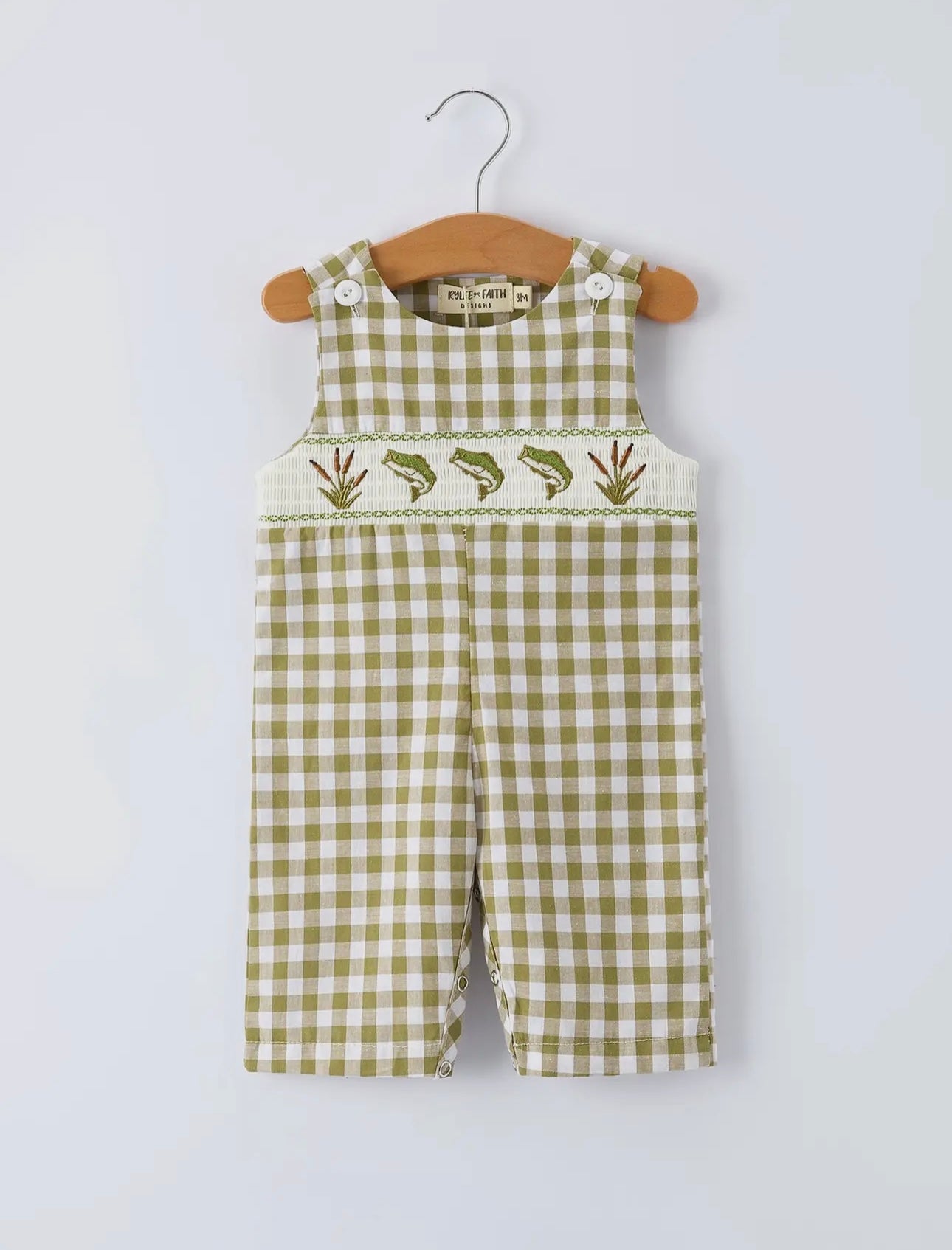 Riverbank Fish Smocked Romper