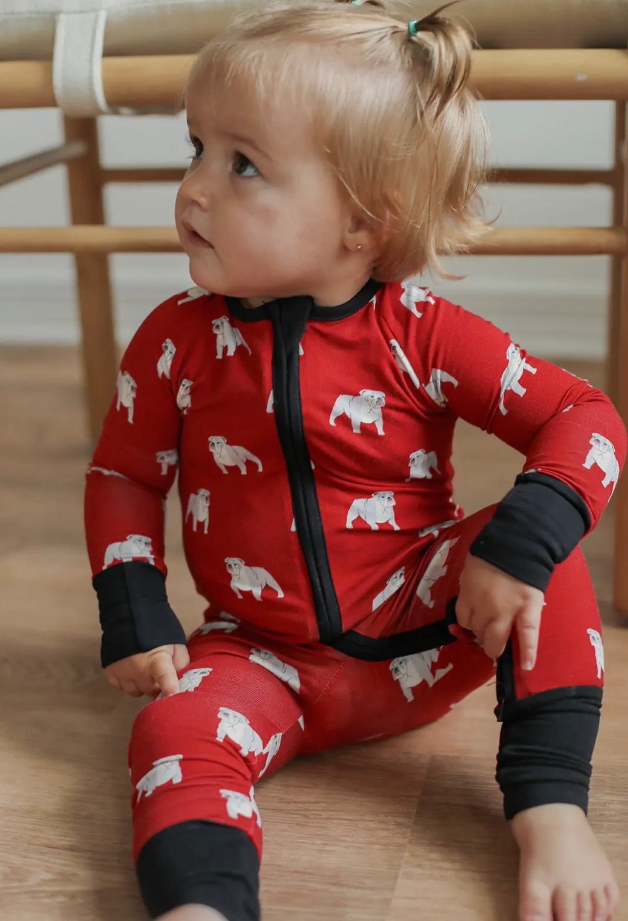 Red Bulldog Double Zipper Bamboo Sleeper