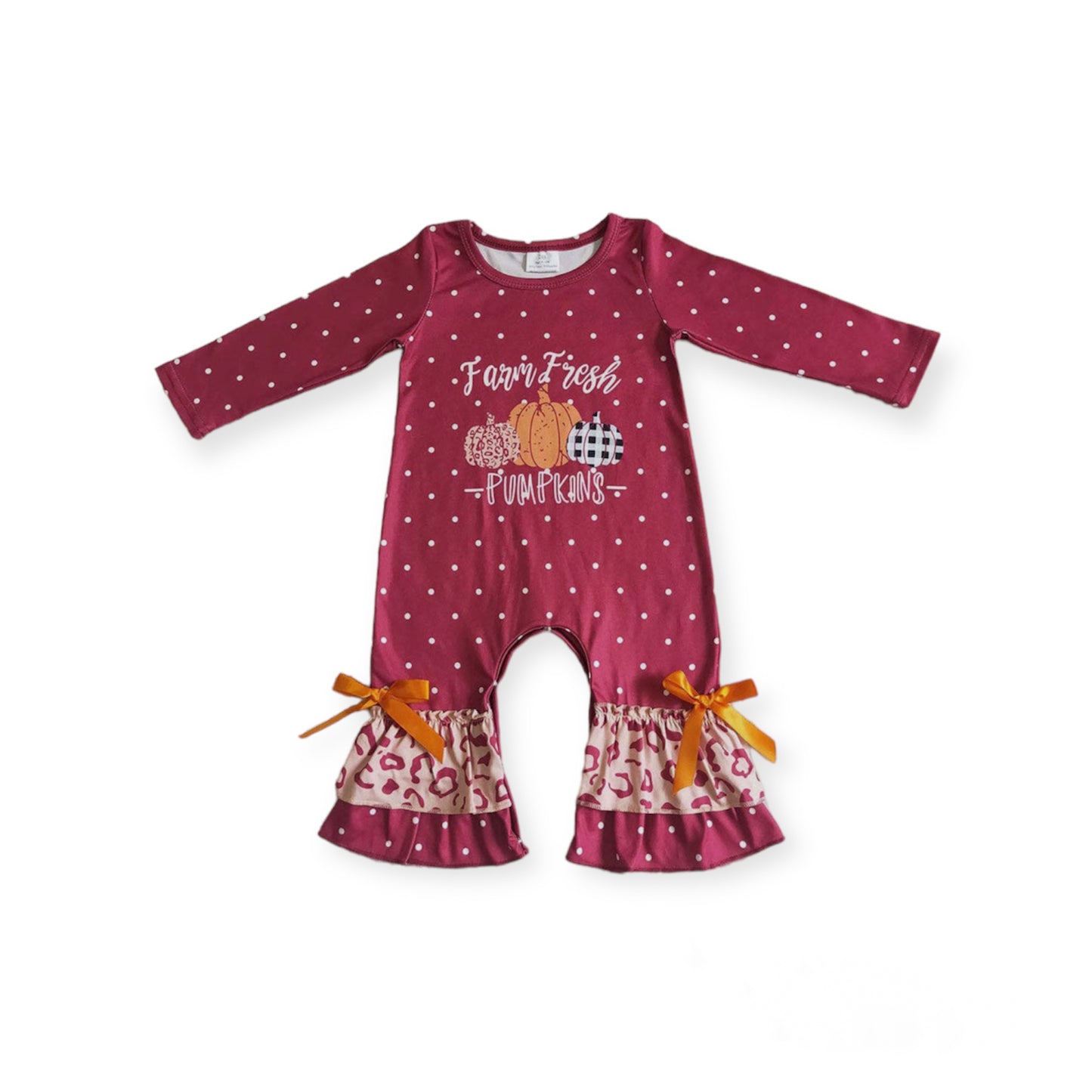 Farm Fresh Pumpkins Girls Romper