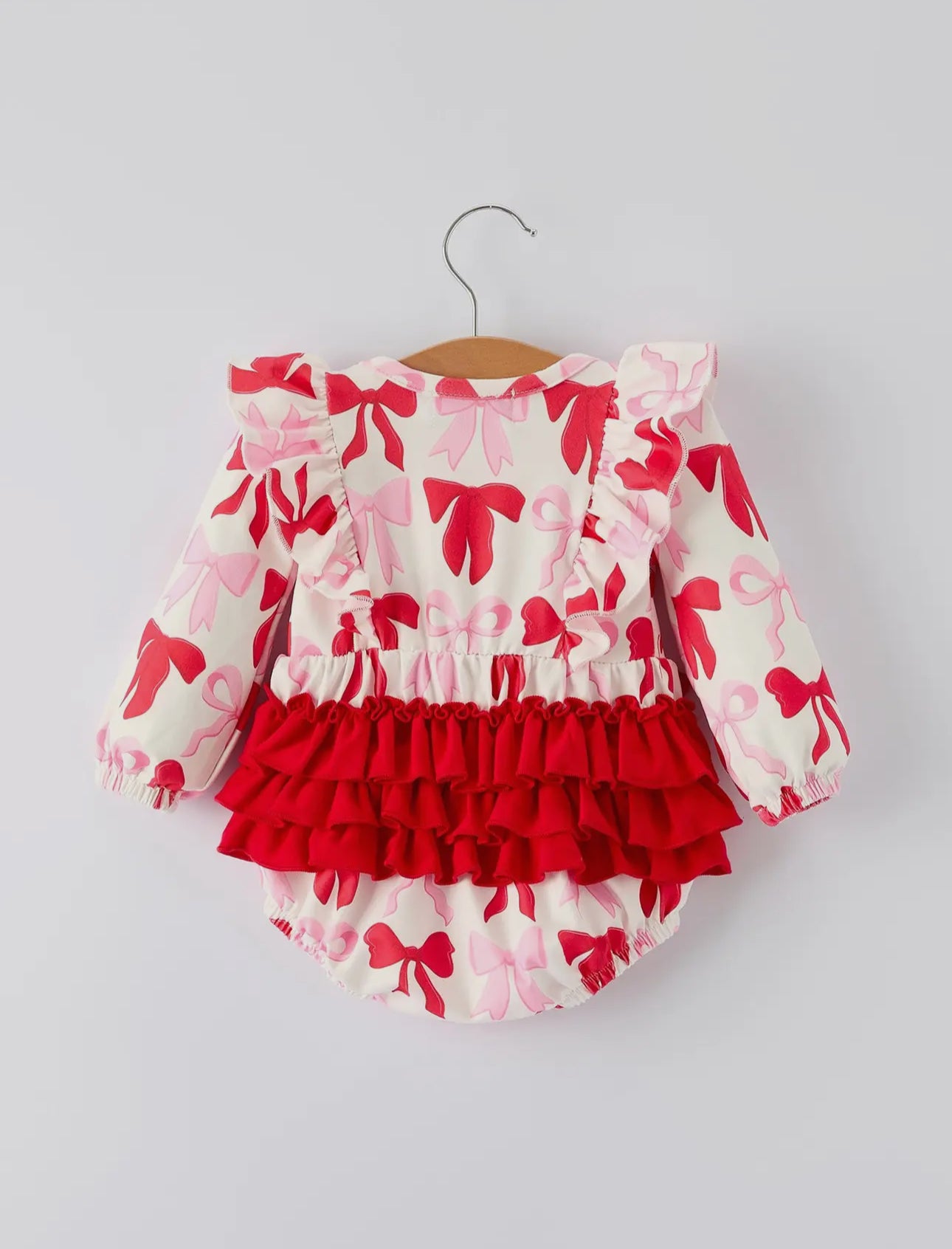 Pretty in Bows & Ruffles Long Sleeve Bubble