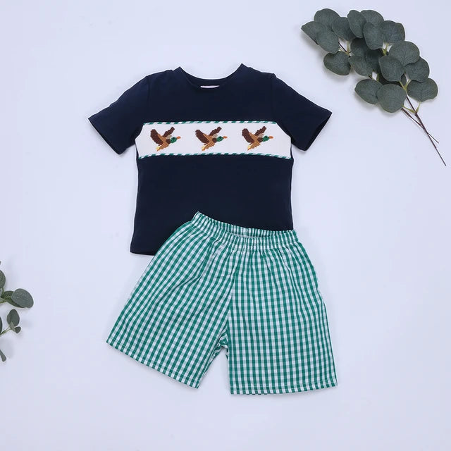 Blue Mallard Shorts Set