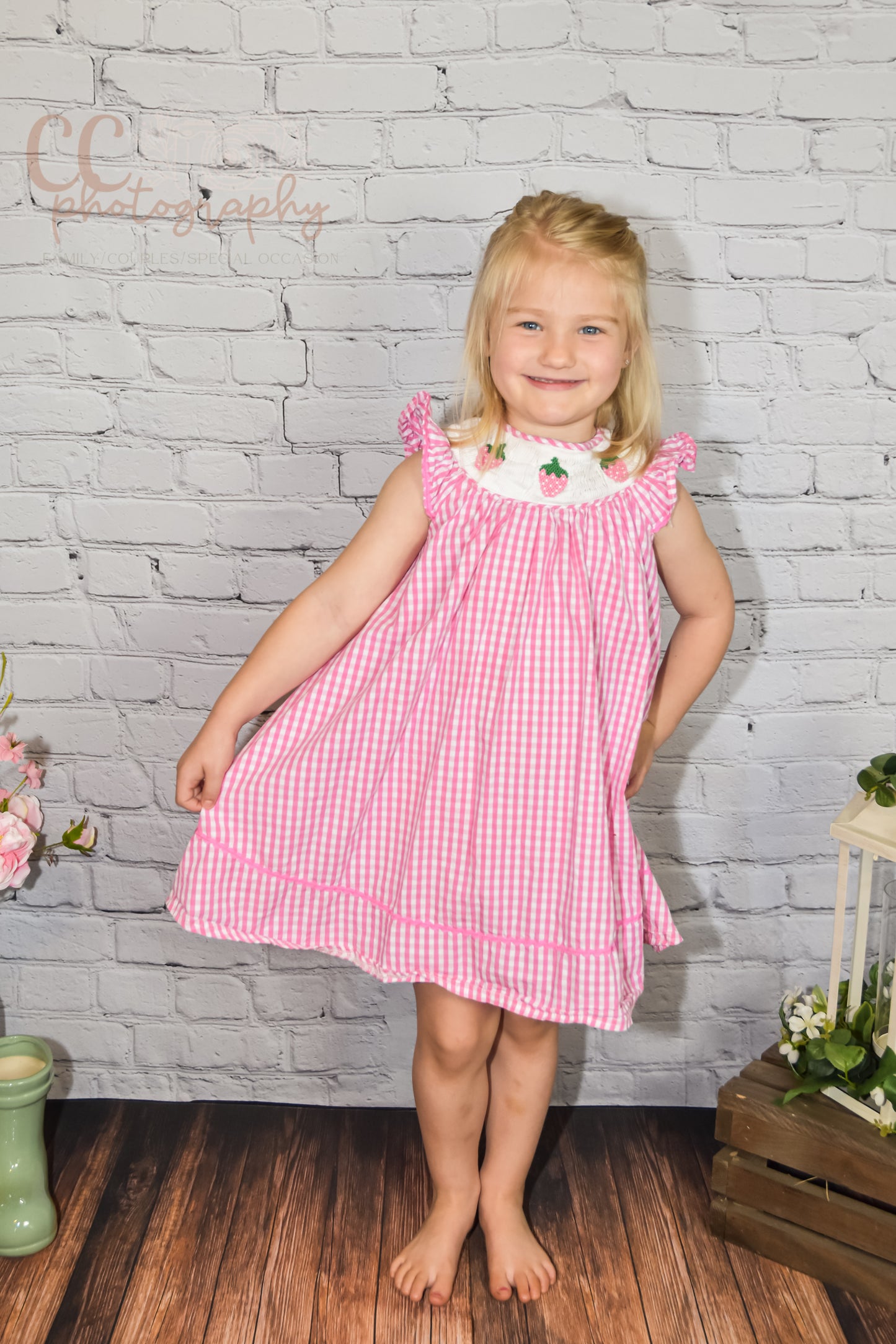 Strawberry Smock Dress