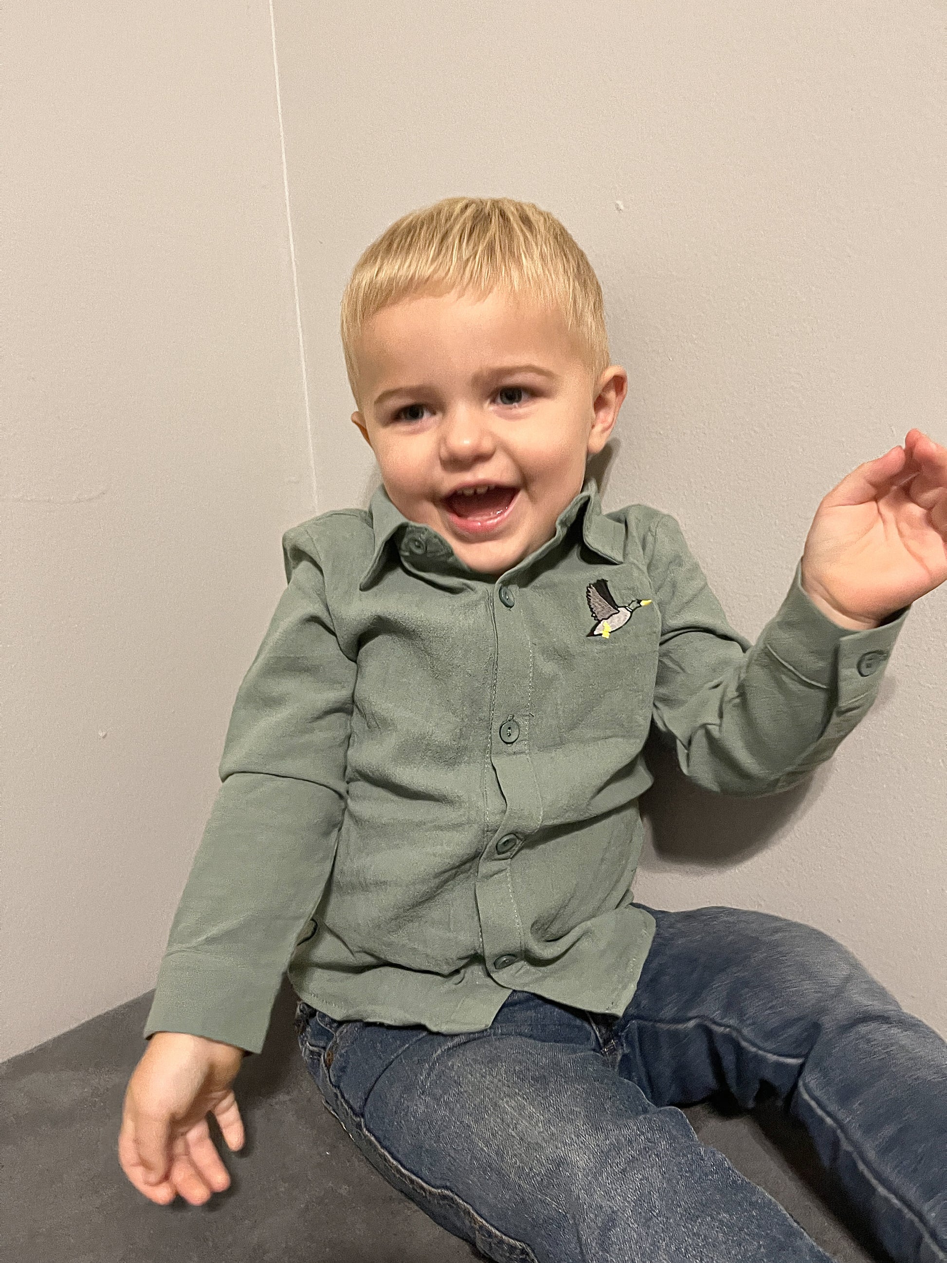 boys sage green dress shirt Sage Green Kids Classic Linen Shirt