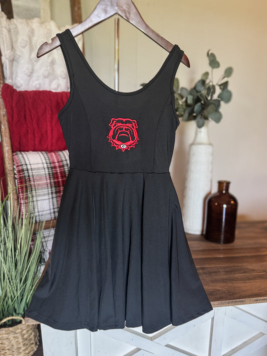 Game Day Twirl Red Bulldog Athletic Dress