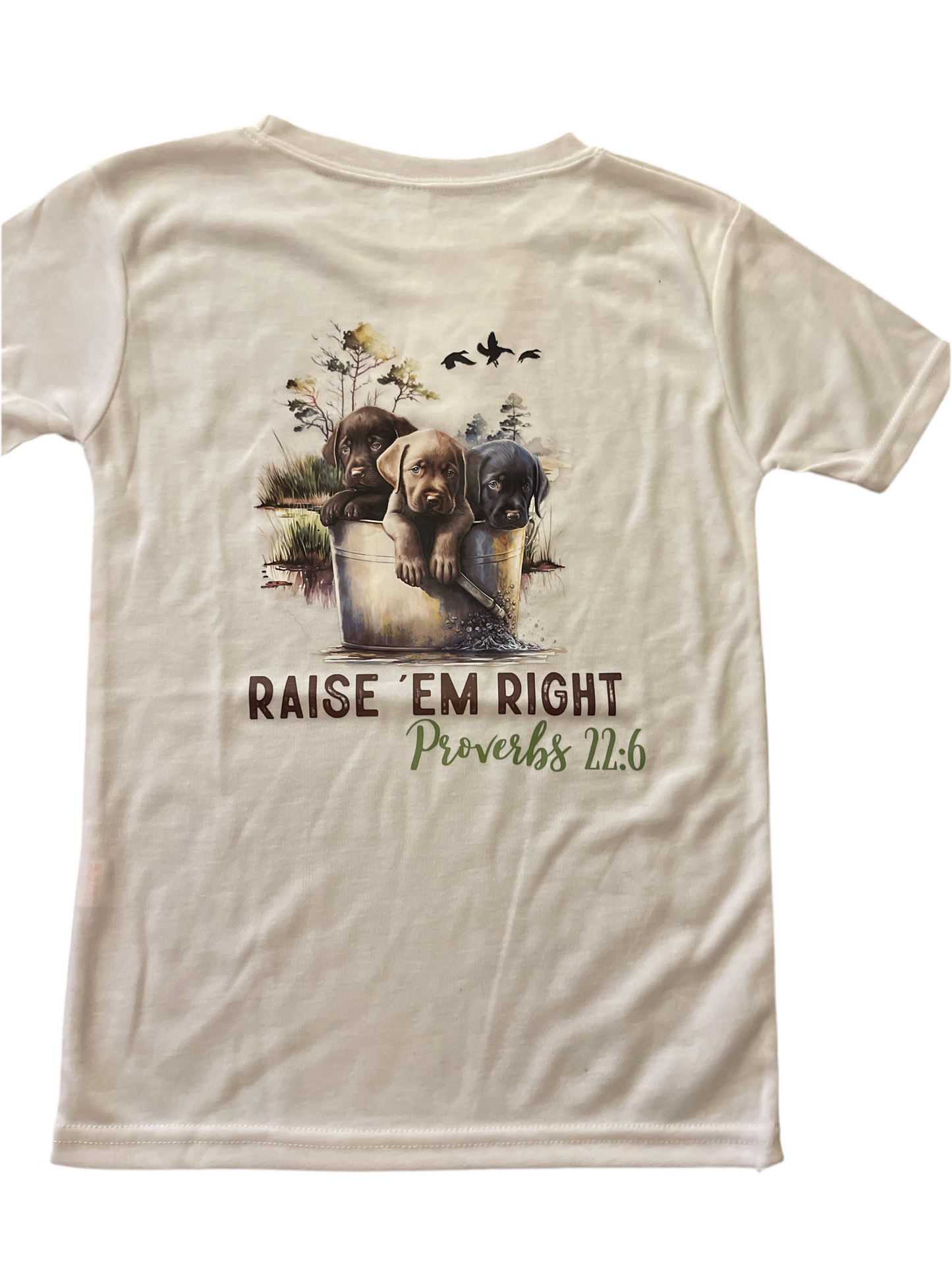 Raise ‘em Right Proverbs 22:6 WhiteSDB Tshirt