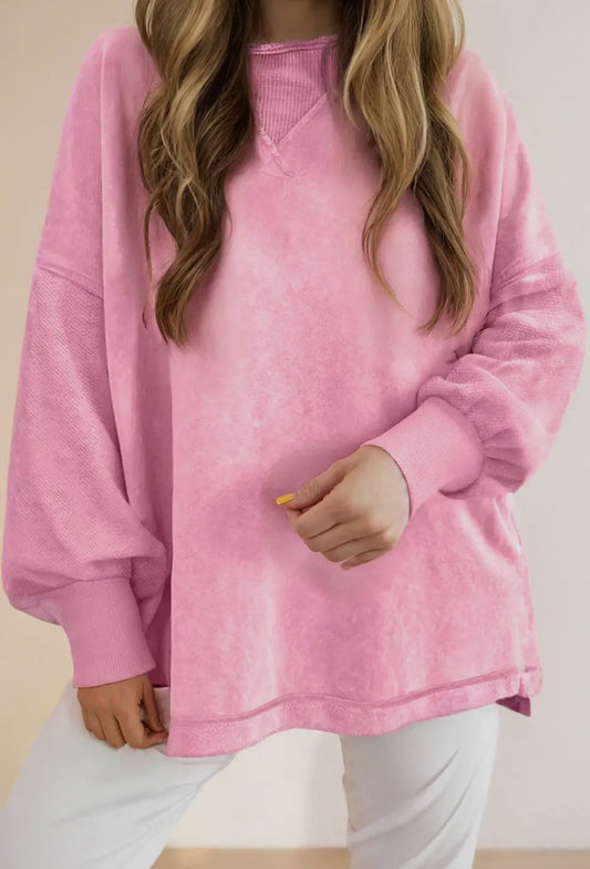 Mineral Wash Pink Sweatshirt