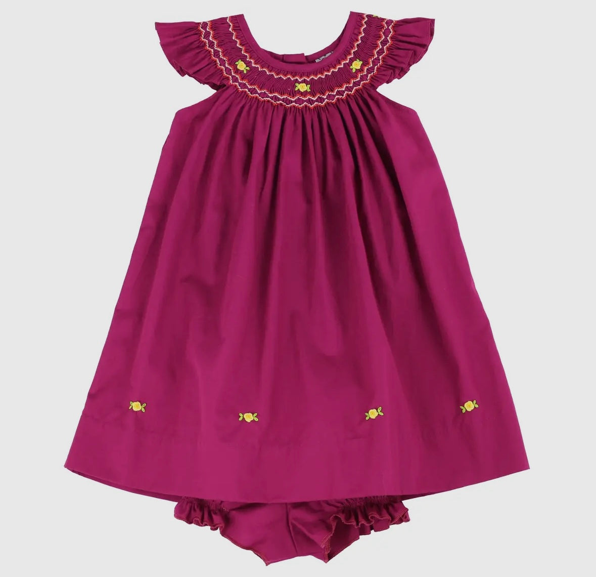 Pretty plumeria smocking dress