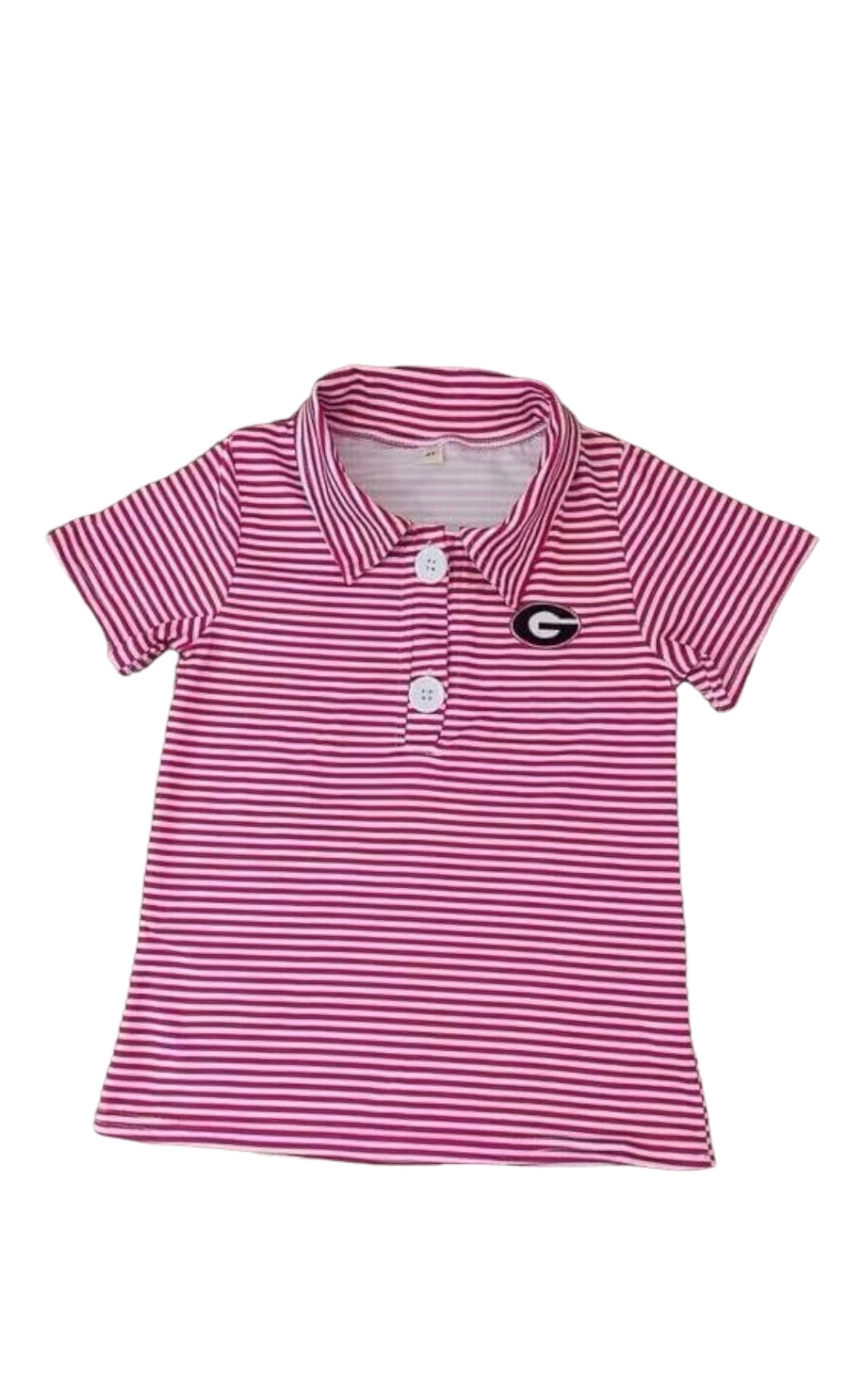 UGA Red Georgia Short Sleeve Button up Polo