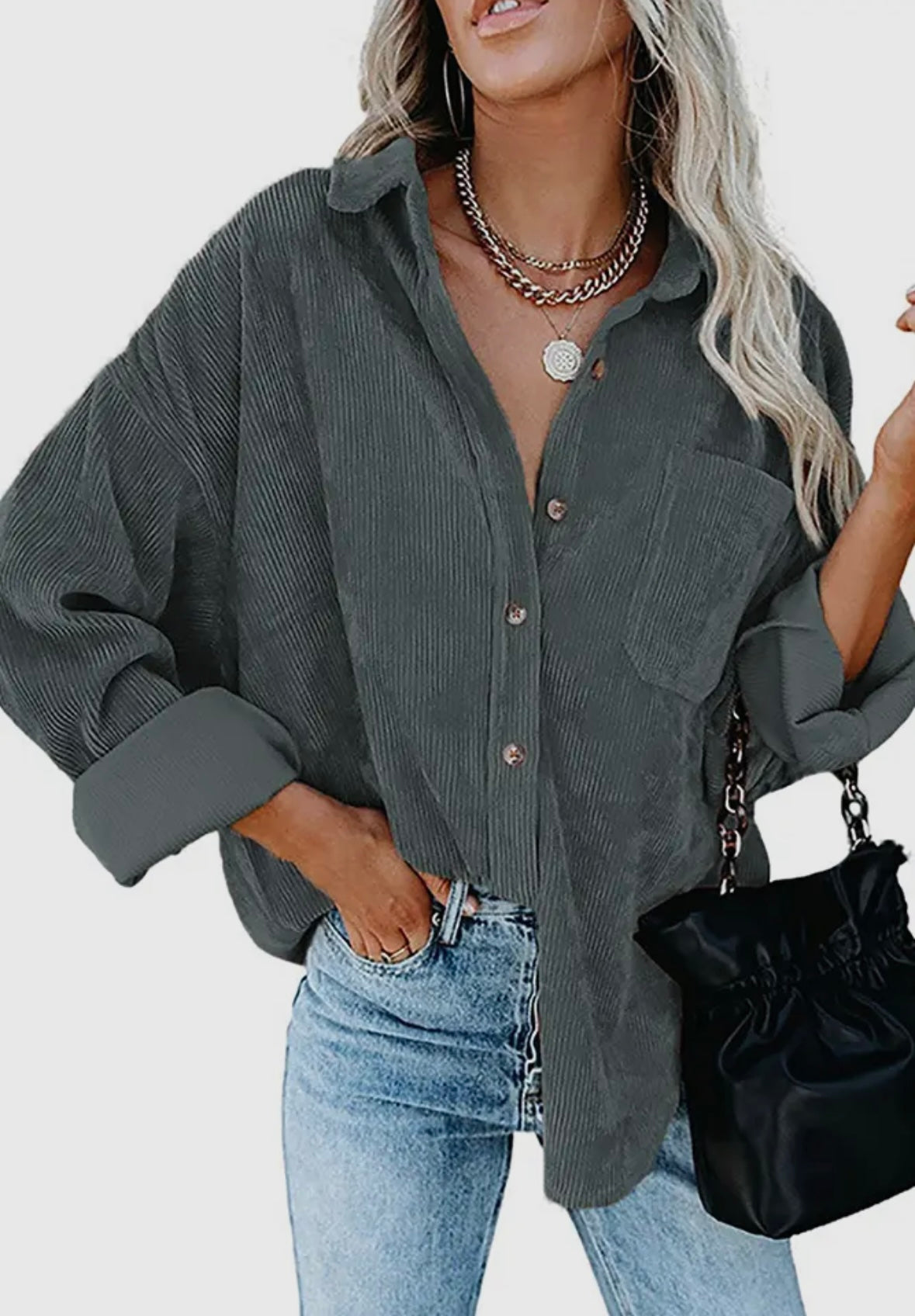 Grey Button Up Shirt