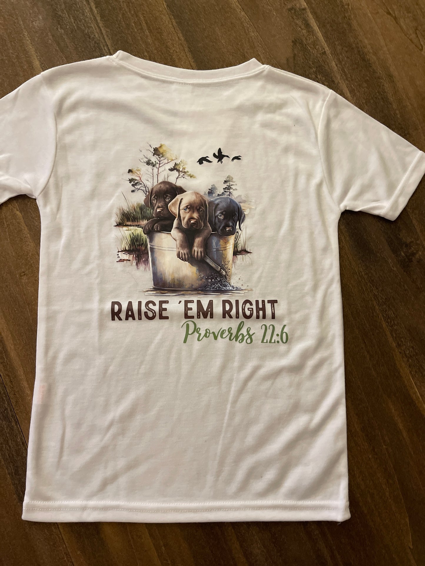 Raise ‘em Right Proverbs 22:6 WhiteSDB Tshirt