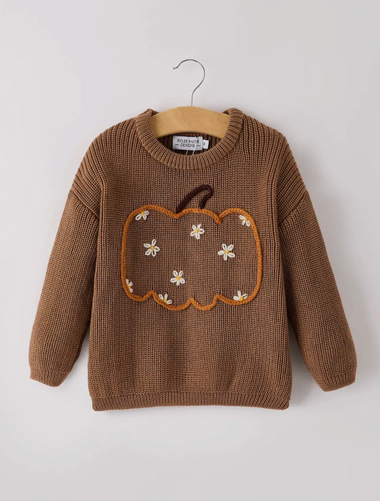Pumpkin Bloom Knit Sweater
