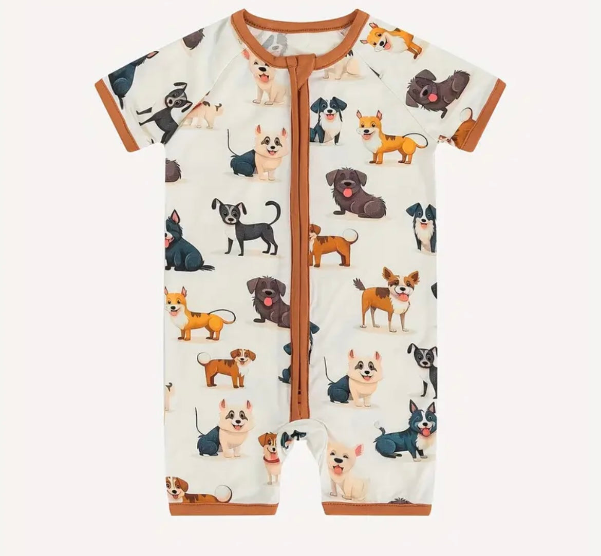 Puppy Bamboo Shortie Pajamas