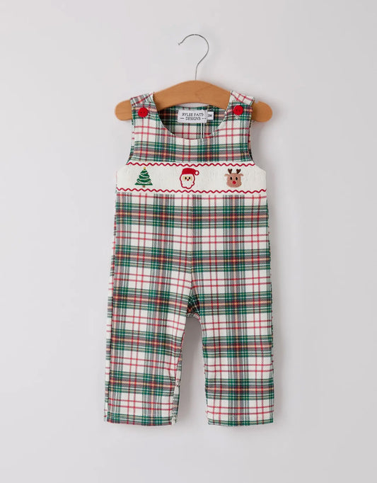 Plaid Festive Friends Christmas Smocked JonJon