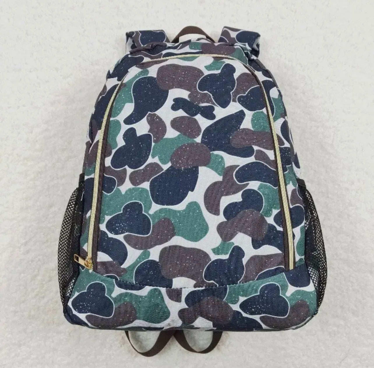 Camo Front Zipper Backpack