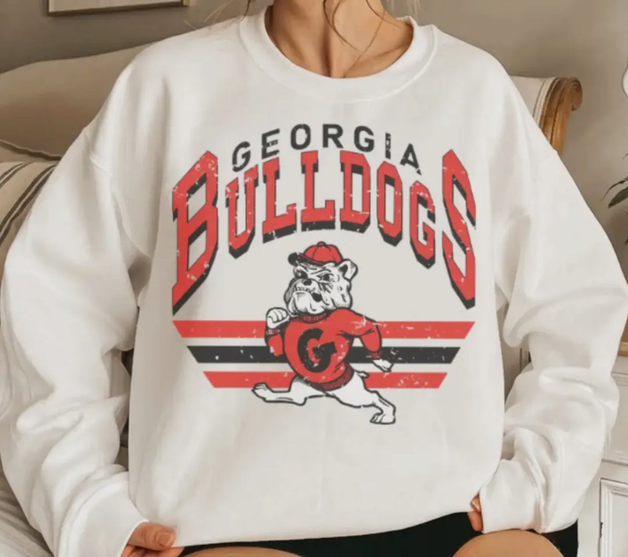 Georgia Bulldogs White Sweatshirt