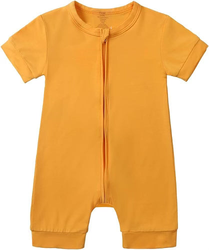 Mustard Bamboo Shortie Pajamas