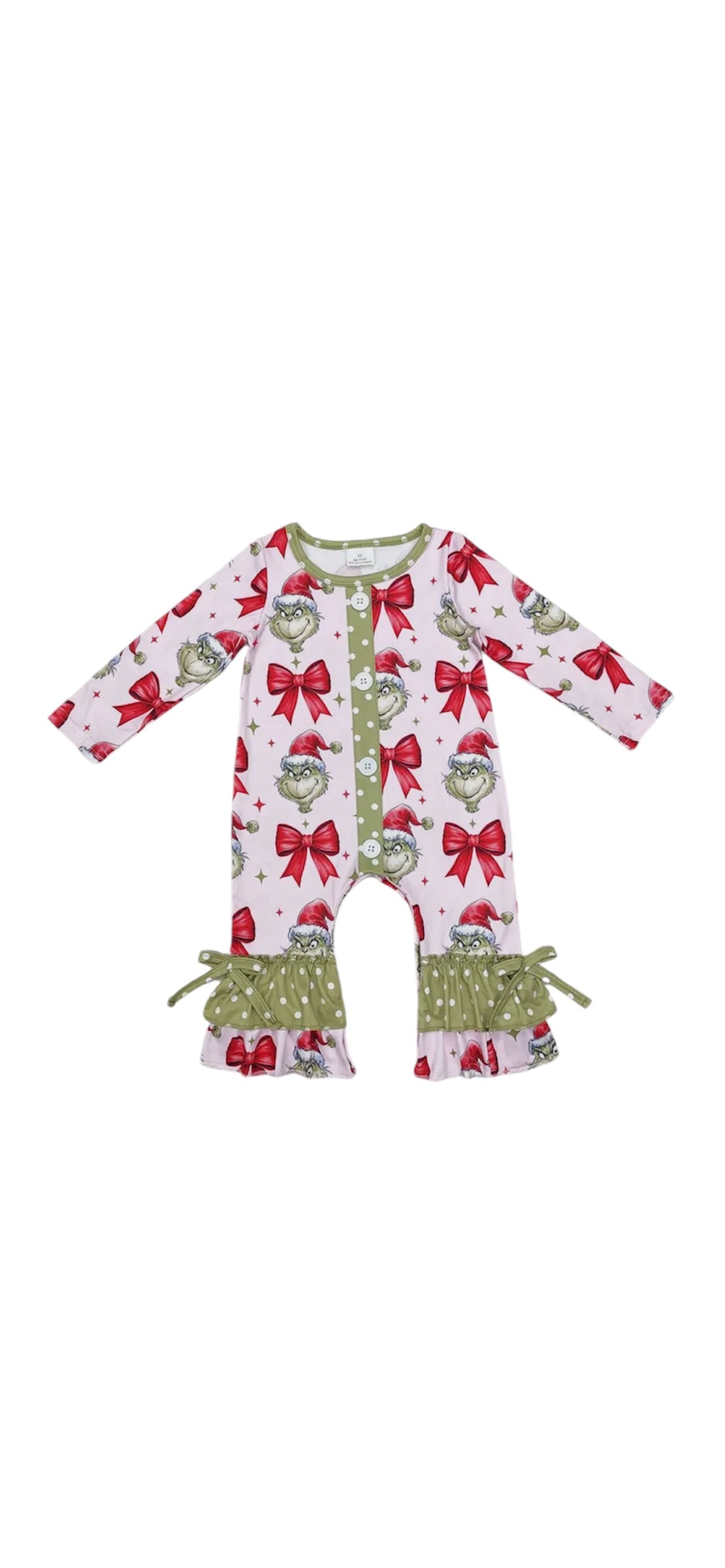 Grinch Ruffle Romper