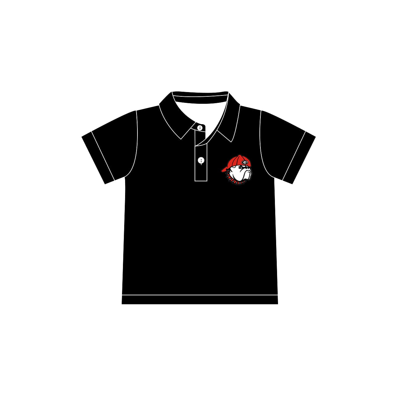 Tailgate Black UGA Polo