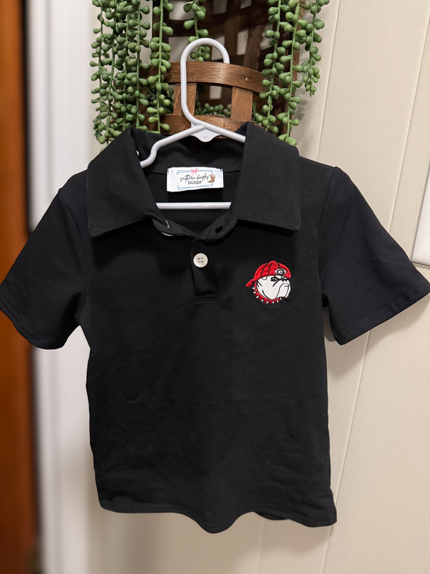 Tailgate Black UGA Polo