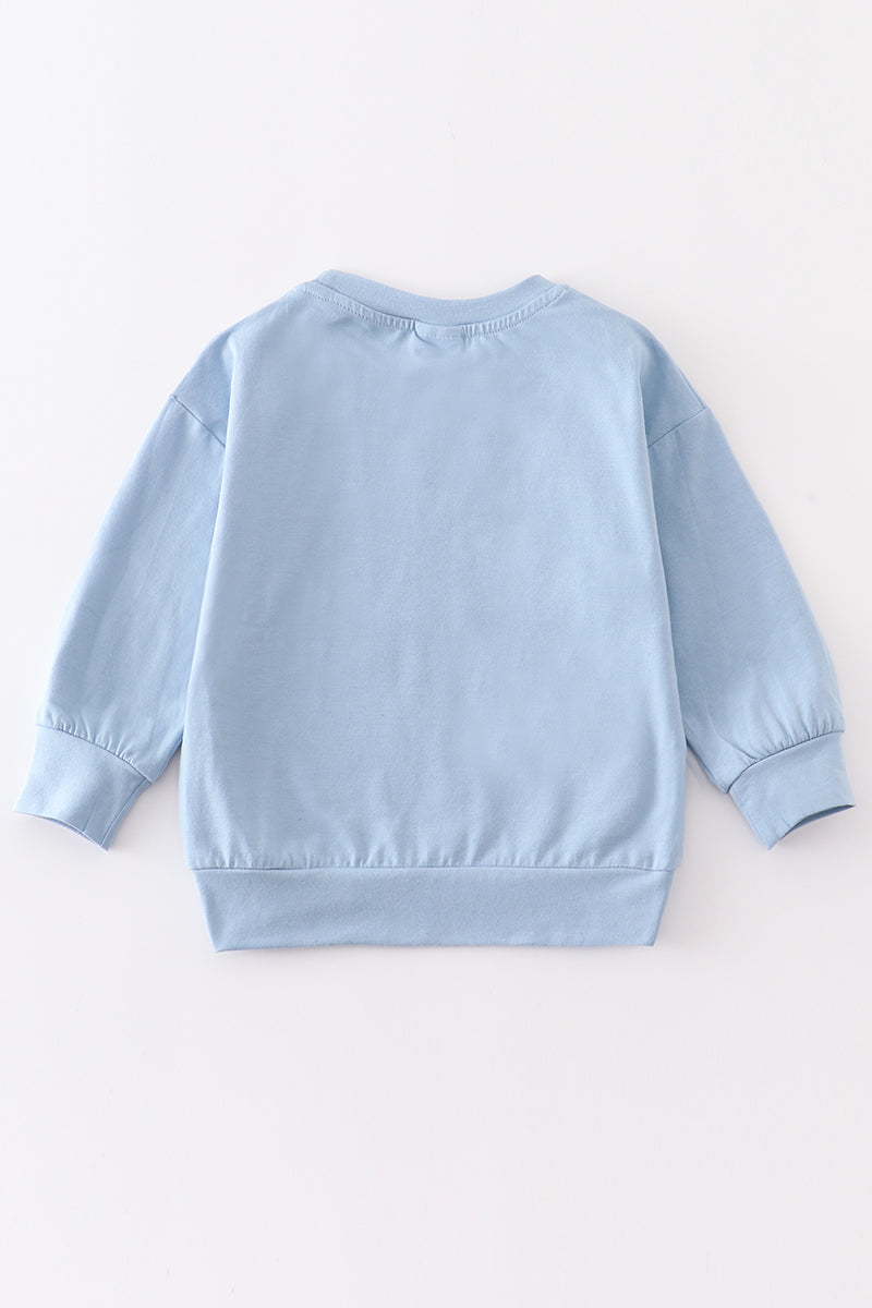 Pumpkin Blue Girl Long sleeve Shirt