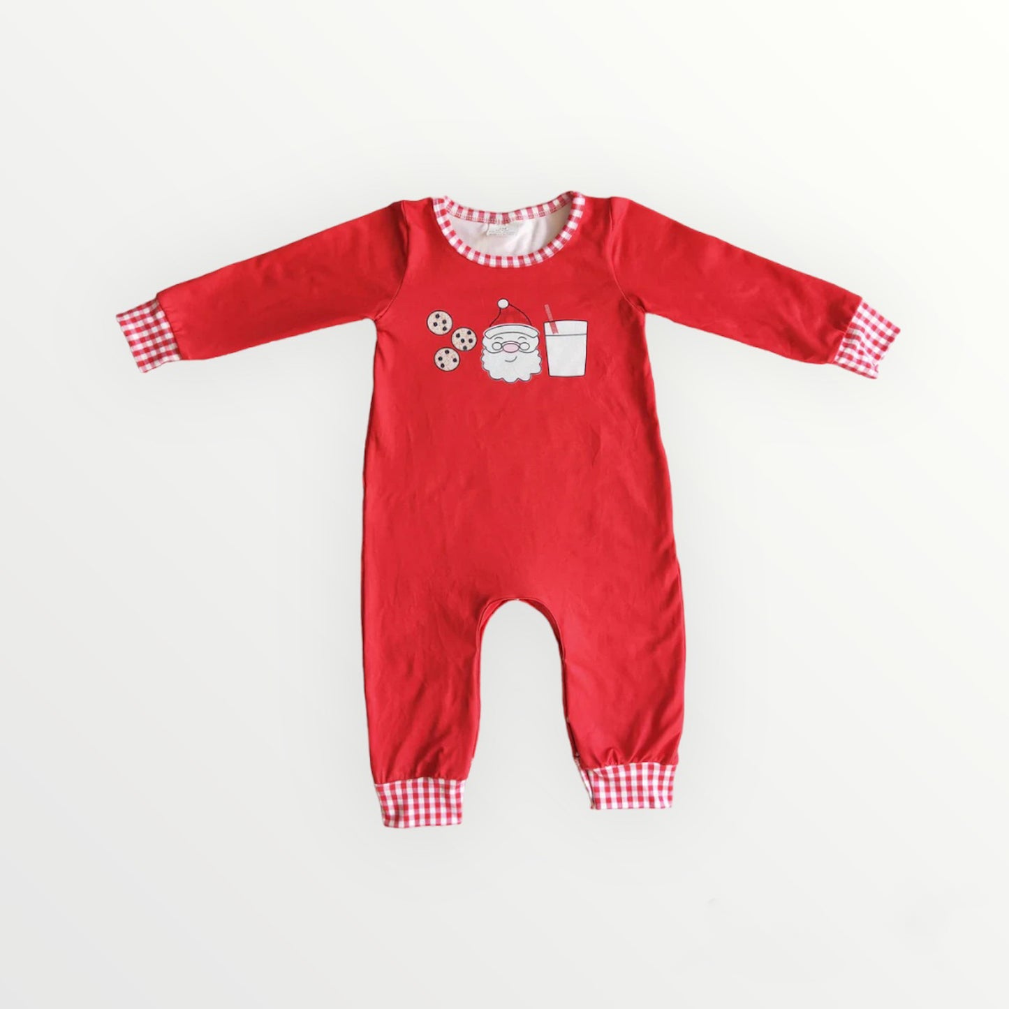 Santa, Cookies and Milk Christmas Boy Romper