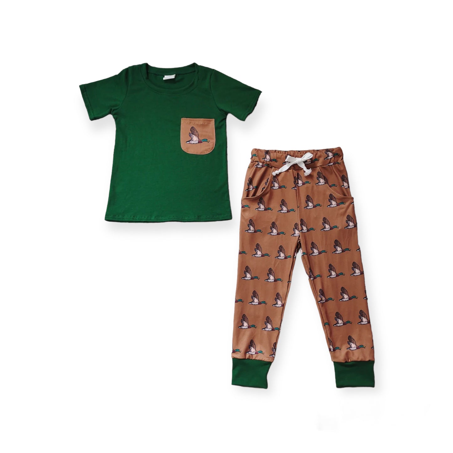 Green Mallard Duck Hunting Boy Set