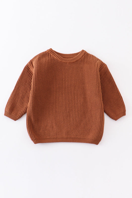 Brown Oversized Girl Sweater