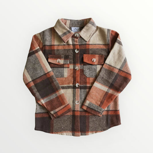 Boy Plaid Button Up Flannel