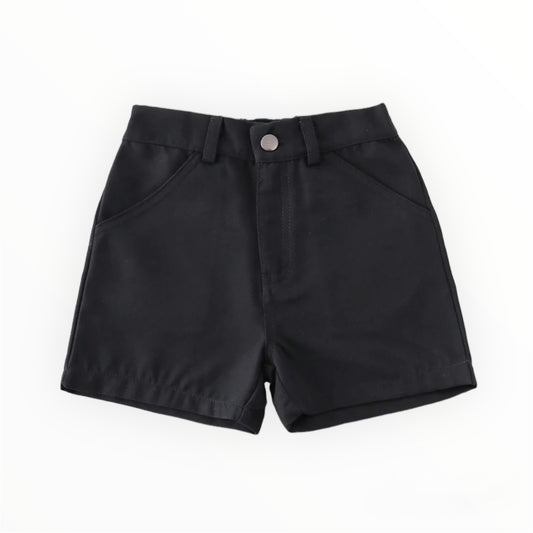 Black Pocket Cargo Boy Shorts