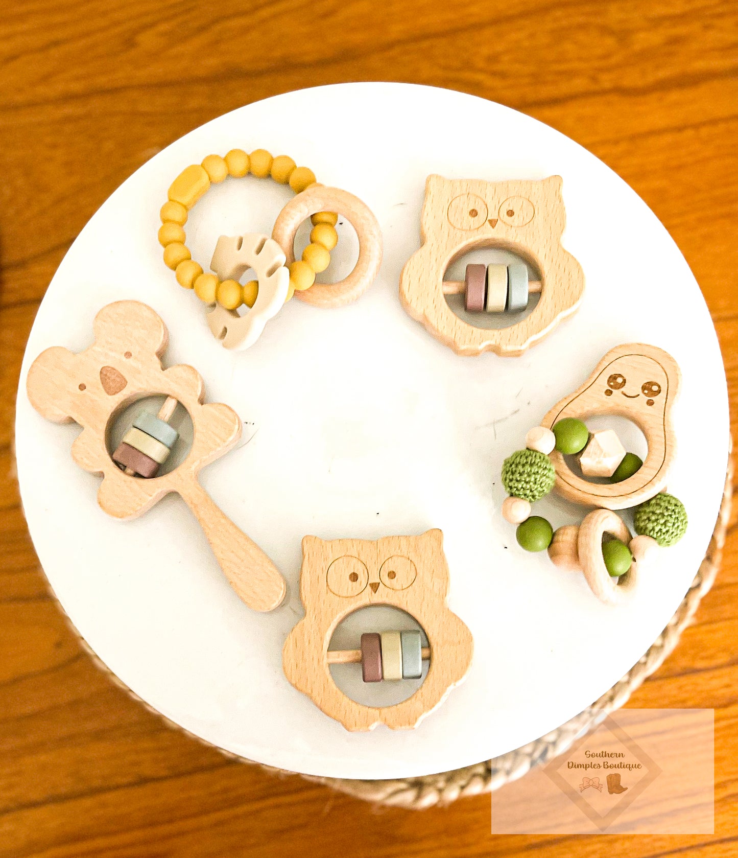 Wooden Baby Rattle Teethers